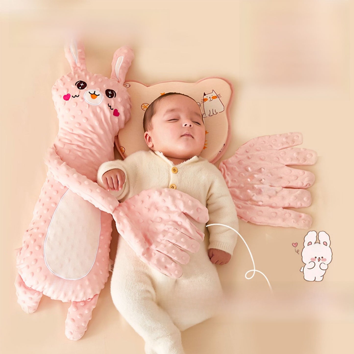 Smart Baby Soothing Patting Pillow™ | Anti-Startle Comfort Plush for Newborns & Toddlers (0–3 Years)