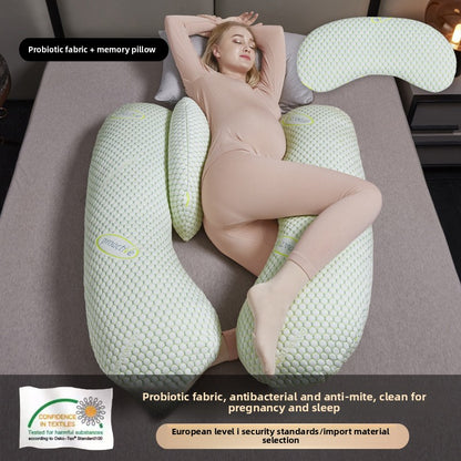 Coussin de Grossesse Multifonctionnel – Oreiller de Maternité Ergonomique U &amp; H, Soutien du Dos, du Ventre et des Jambes, Housse Amovible, Tissu Premium 