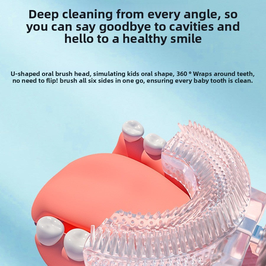 Kids U-Shaped Electric Toothbrush for Children | Soft Bristles, USB Rechargeable, Quiet & Safe