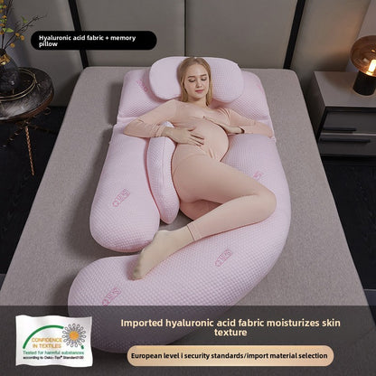 Coussin de Grossesse Multifonctionnel – Oreiller de Maternité Ergonomique U &amp; H, Soutien du Dos, du Ventre et des Jambes, Housse Amovible, Tissu Premium 