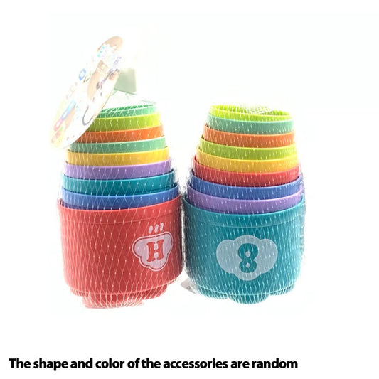 Rainbow Stacking Cups for Kids - Educational Tower Toy & Beach Gift