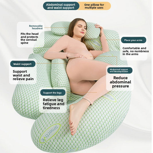 Multifunctional Pregnancy & Maternity Pillow – U-Shaped & H-Shaped Support for Waist, Belly & Side Sleeping Comfort