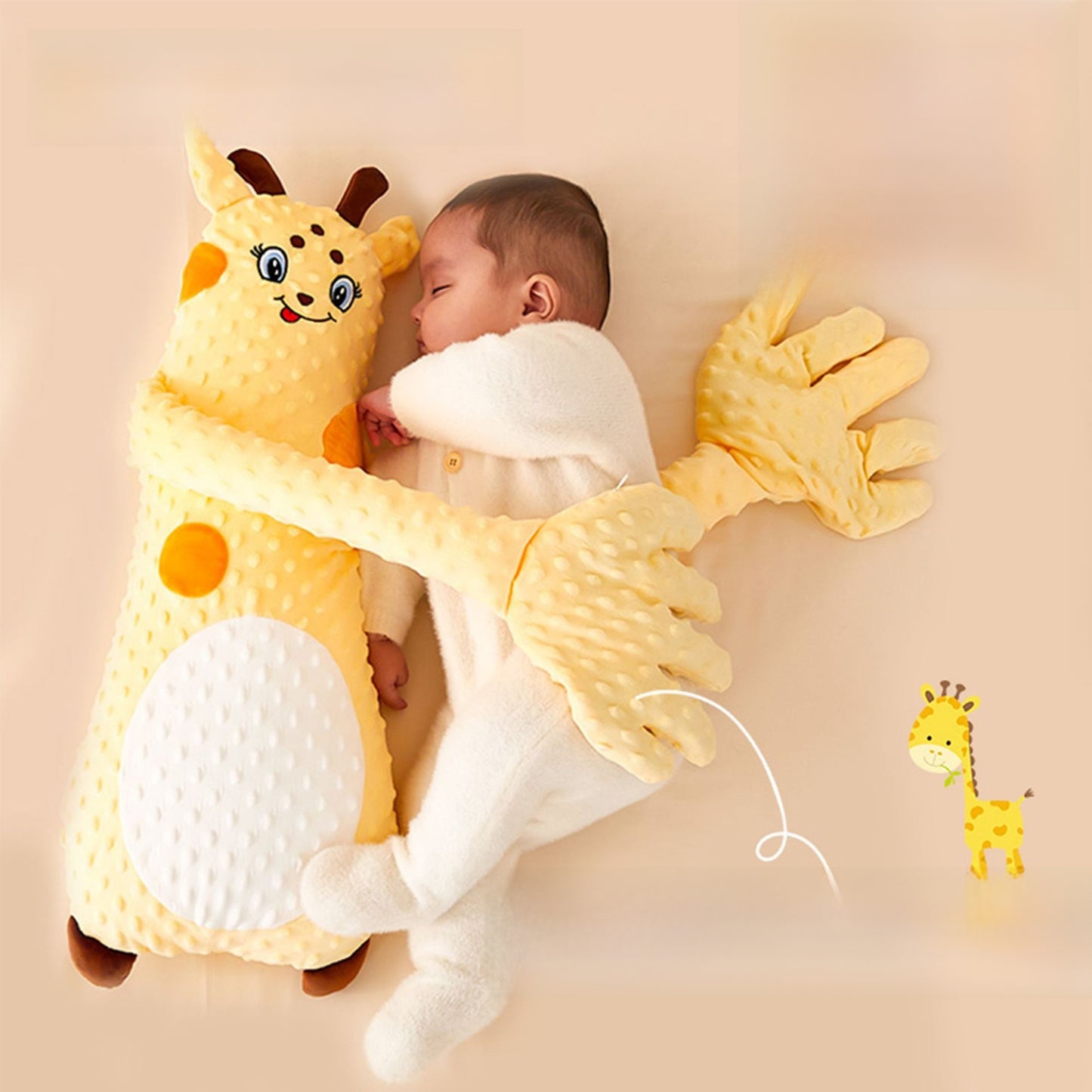 Smart Baby Soothing Patting Pillow™ | Anti-Startle Comfort Plush for Newborns & Toddlers (0–3 Years)