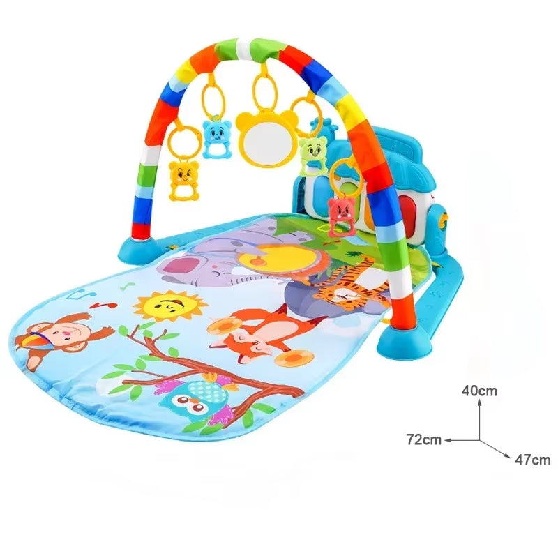 Baby Music Rack Play Mat Kids Piano Keyboard Carpet Gym Crawling Activity Baby Rug Early Educational Toy for Infant Gift
